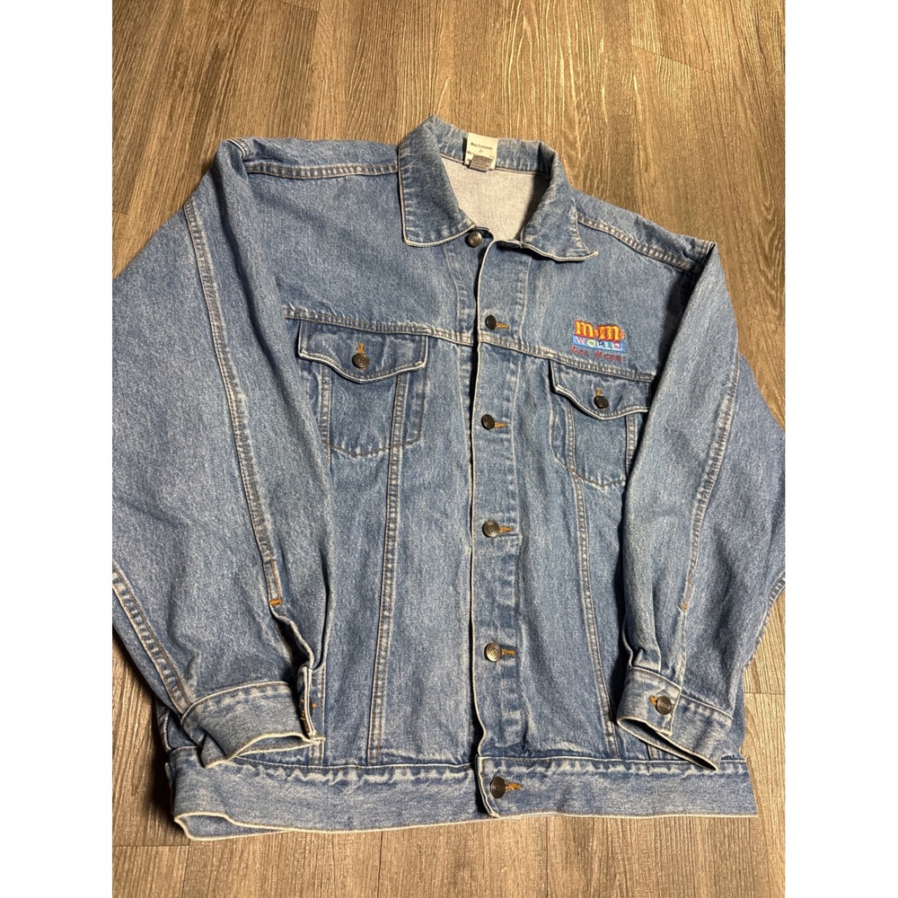 Vintage M&Ms World Las Vegas Four of a Kind Denim Jacket Mens XL Trucker